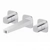 RAK Petit Square Wall Mounted (3TH) Basin Mixer Chrome - RAKPES3010C