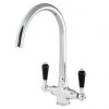 Reginox Brooklyn Traditional Kitchen Mixer with Black Levers - BROOKLYN