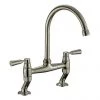 Rangemaster Traditional Belfast Bridge Kitchen Mixer Tap - Brushed Finish