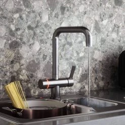 The Tap Factory Xara Brushed Steel 4 in 1 Instant Hot Water Tap