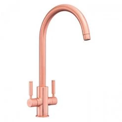 Rangemaster Intense Brushed Copper Dual Lever Kitchen Tap - TID1BC