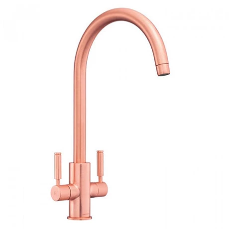 Rangemaster Intense Brushed Copper Dual Lever Kitchen Tap - TID1BC 1 Rangemaster Intense Brushed Copper Dual Lever Kitchen Tap - TID1BC