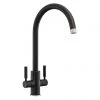 Rangemaster Intense Matt Black Dual Lever Kitchen Tap - TID1MB