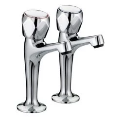 Bristan - Club High Neck Pillar Taps - VAC-HNK-C-MT