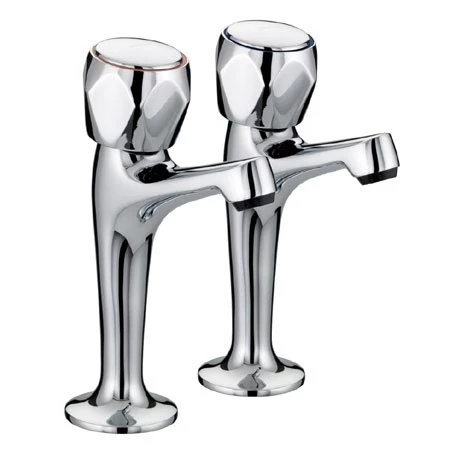 Bristan - Club High Neck Pillar Taps - VAC-HNK-C-MT 1 Bristan - Club High Neck Pillar Taps - VAC-HNK-C-MT