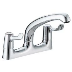 Bristan - Value Lever Deck Kitchen Sink Mixer with 6" Levers - VAL-DSM-C-6-CD