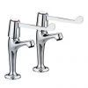 Bristan - Value Lever High Neck Pillar Taps with 6" Levers - VAL-HNK-C-6-CD