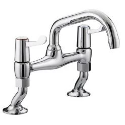 Bristan - Value Lever Pillar Bridge Kitchen Sink Mixer - VAL-PSNK-C-CD