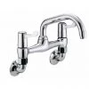 Bristan - Value Lever Wall Mounted Bridge Kitchen Sink Mixer - VAL2-WMSNK-C-CD