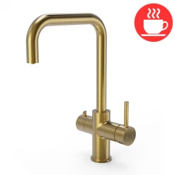 Bower 3-in-1 Instant Boiling Water Tap - Brushed Gold with Boiler & Filter