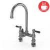 Bower 3-in-1 Instant Boiling Water Tap - Black Levers Traditional Bridge Chrome with Boiler & Filter