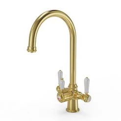 Bower 3-in-1 Instant Boiling Water Tap - Traditional Cruciform Brushed Brass with Boiler & Filter 8 Bower 3-in-1 Instant Boiling Water Tap - Traditional Cruciform Brushed Brass with Boiler & Filter -Kitchen Taps Sales Store VENCRBRA n d2 460