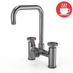 Bower 3-in-1 Instant Boiling Water Tap - Industrial Bridge Chrome with Boiler & Filter