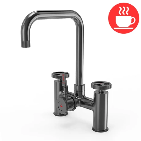 Bower 3-in-1 Instant Boiling Water Tap - Industrial Bridge Gun metal with Boiler & Filter 1 Bower 3-in-1 Instant Boiling Water Tap - Industrial Bridge Gun metal with Boiler & Filter