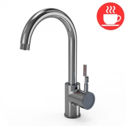 Bower 3-in-1 Instant Boiling Water Tap - Industrial Single Lever Chrome with Boiler & Filter
