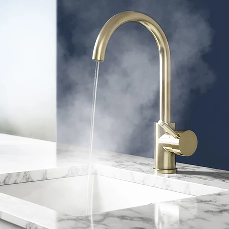 Bower 3-in-1 Instant Boiling Water Tap - Single Lever Brushed Brass with Boiler & Filter 1 Bower 3-in-1 Instant Boiling Water Tap - Single Lever Brushed Brass with Boiler & Filter