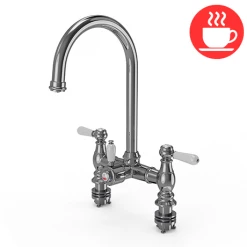 Bower 3-in-1 Instant Boiling Water Tap - Traditional Bridge Chrome with Boiler & Filter